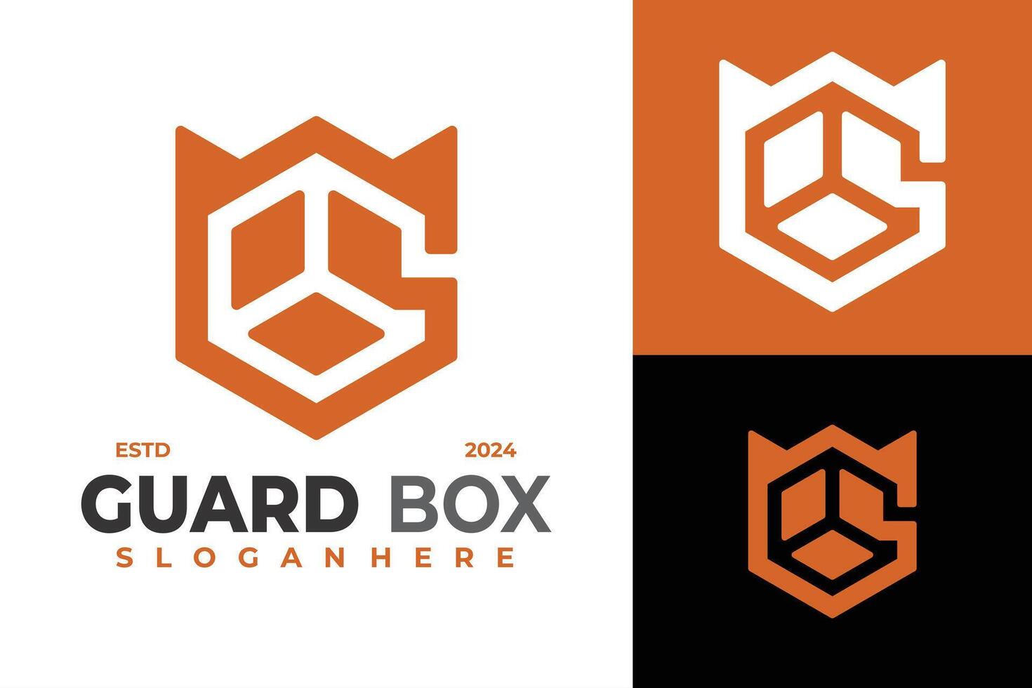 Letter G Guard Box logo design symbol icon illustration vector