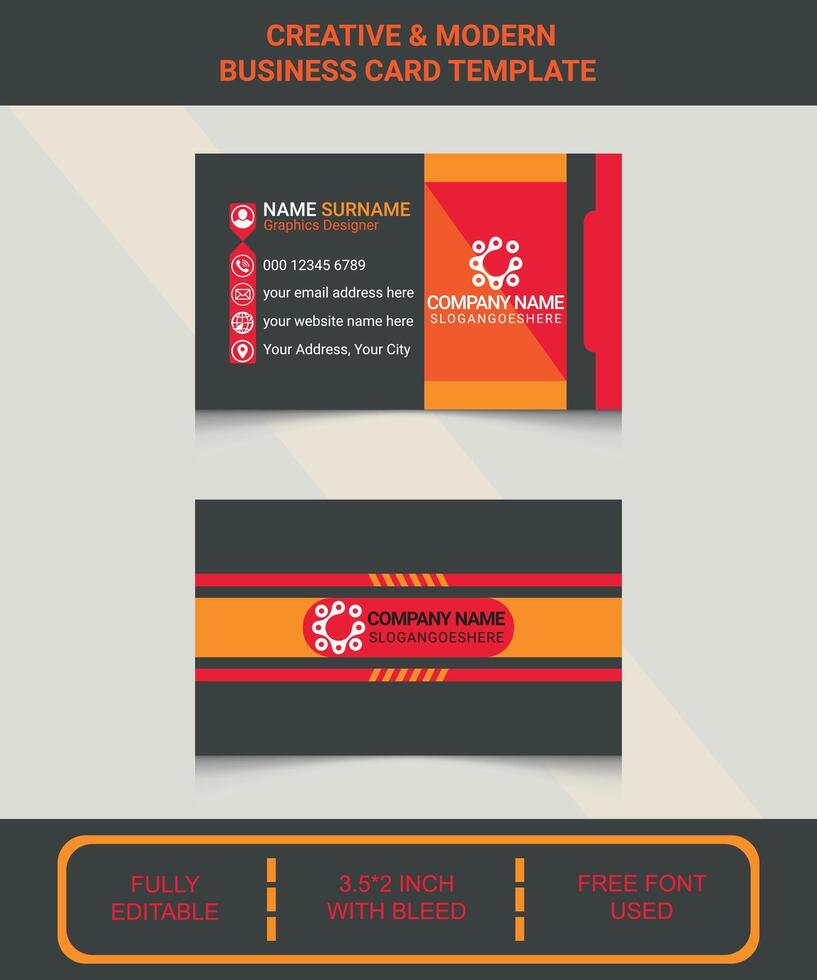 Professional Business Card Design vector