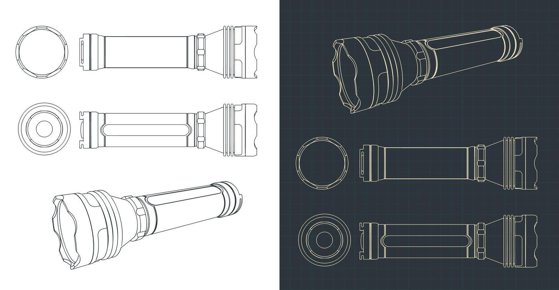 planos de Linterna vector