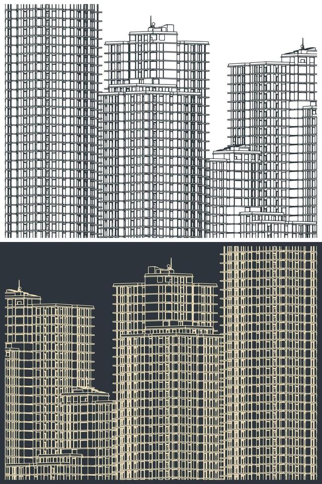Construction industry illustrations vector
