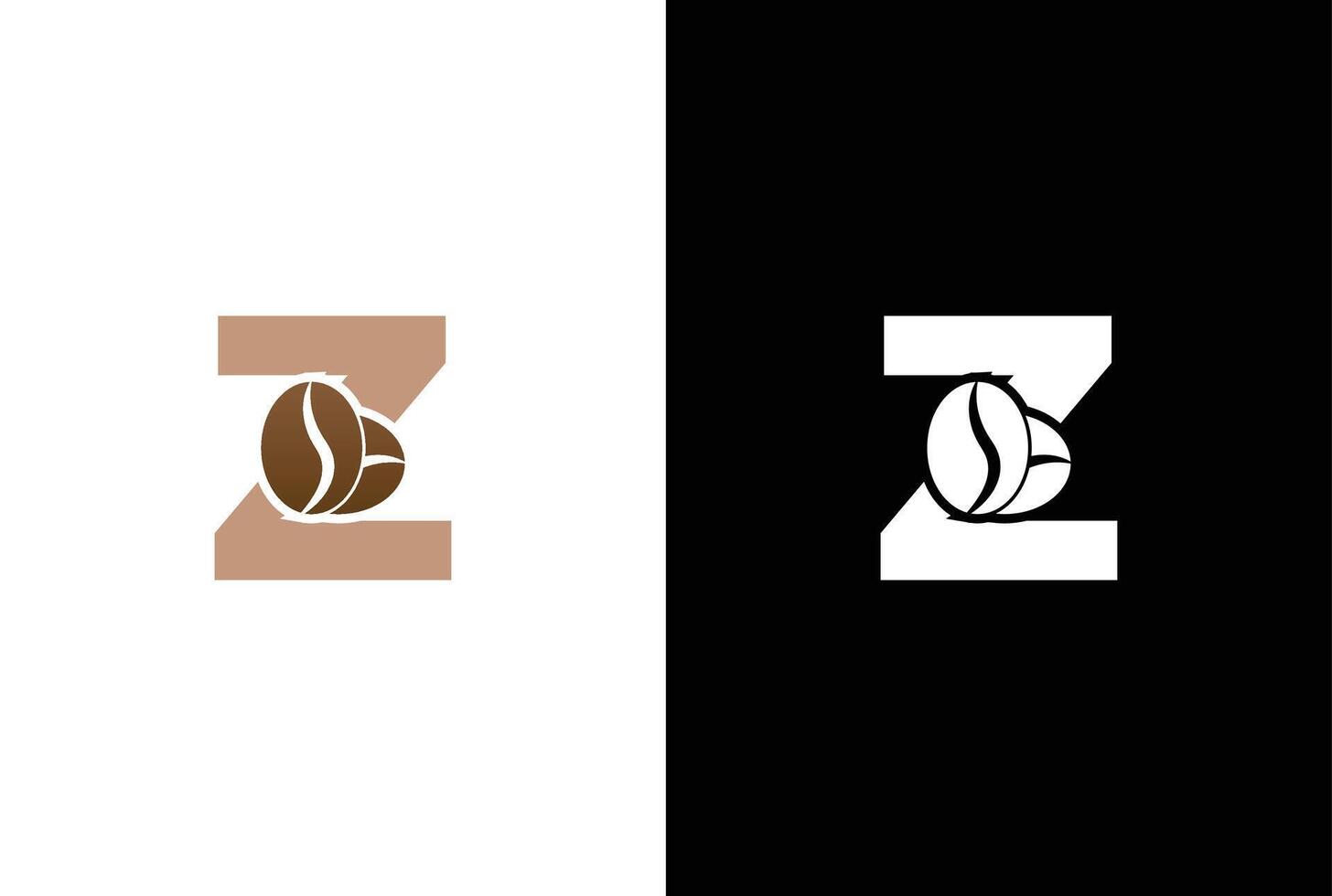 Initial Letter Z Coffee Logo Template. Letter Z coffee shop icon, coffee brand, minimalist, modern Suitable for coffee shop logo template. vector