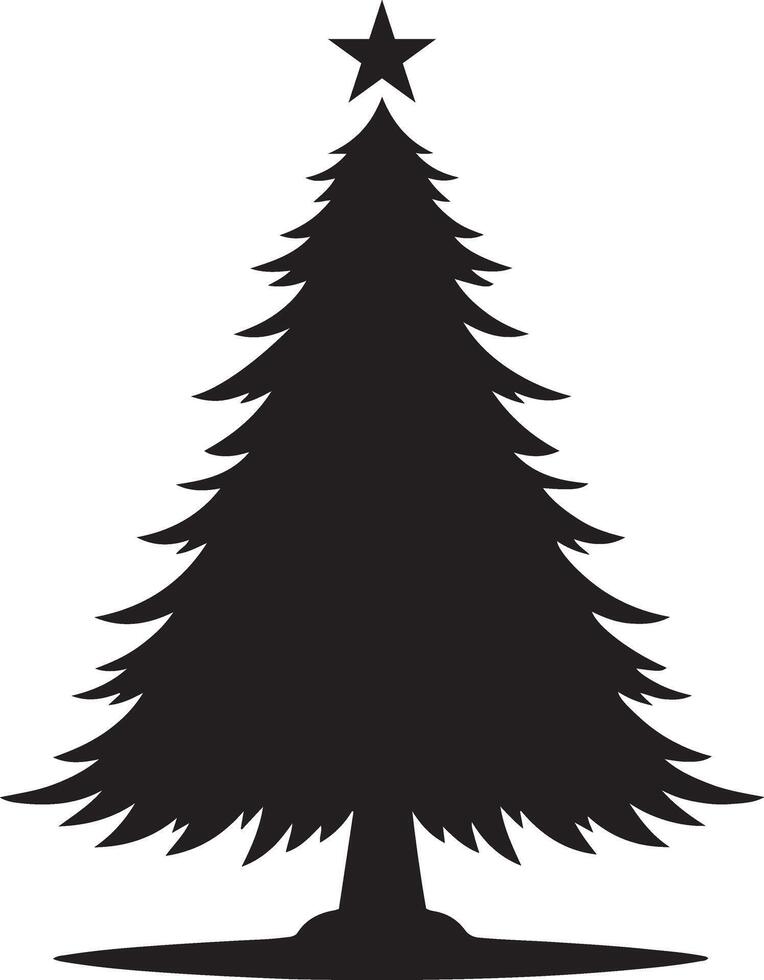 Merry Christmas Tree without decorations. vector