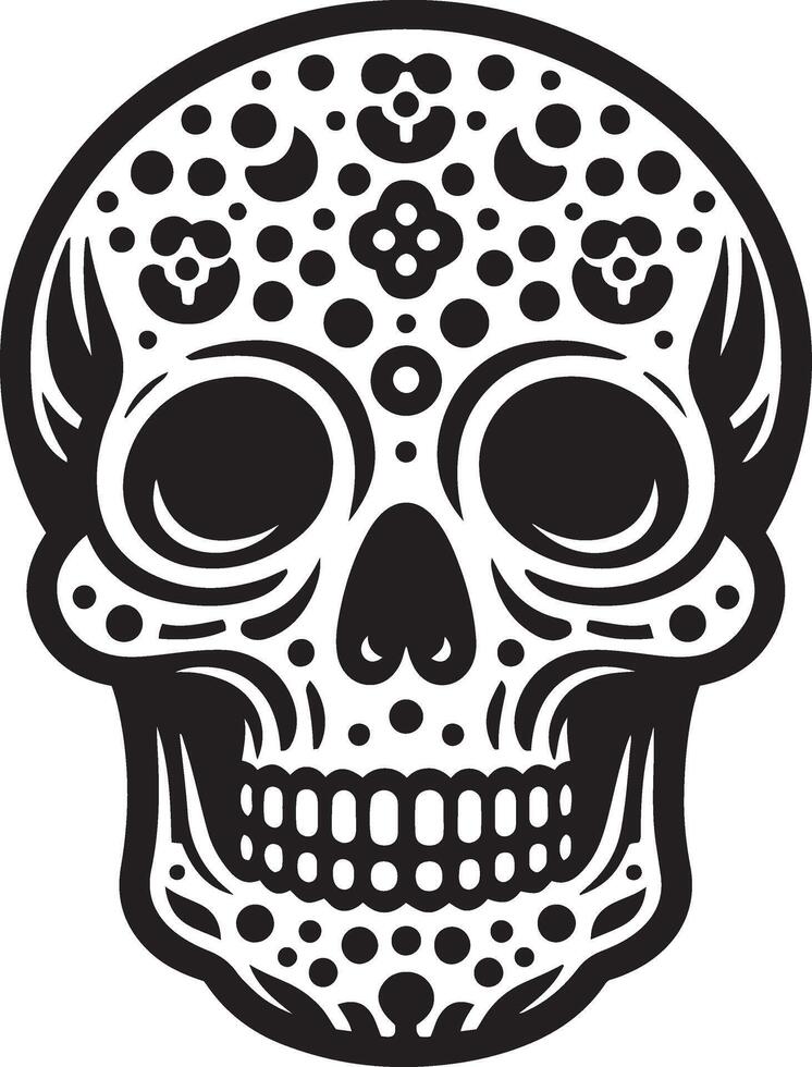 Human Skull illustration for Happy Death Day. vector
