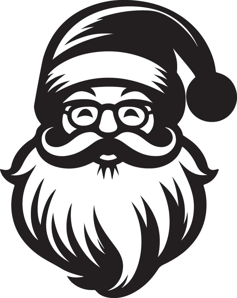 Christmas Santa Claus with eyeglass illustration. Santa Claus for Merry Christmas and happy new year design. vector