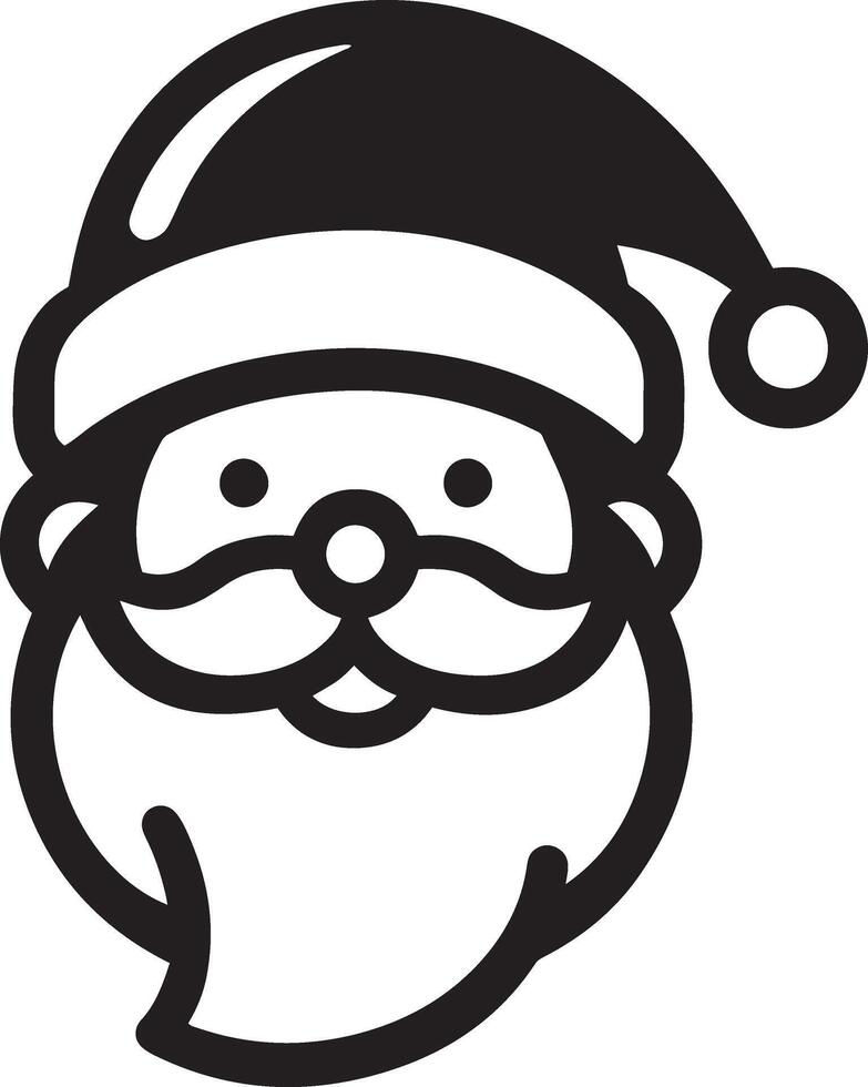 Christmas Santa Claus head illustration. Santa Claus for Merry Christmas and happy new year design. vector