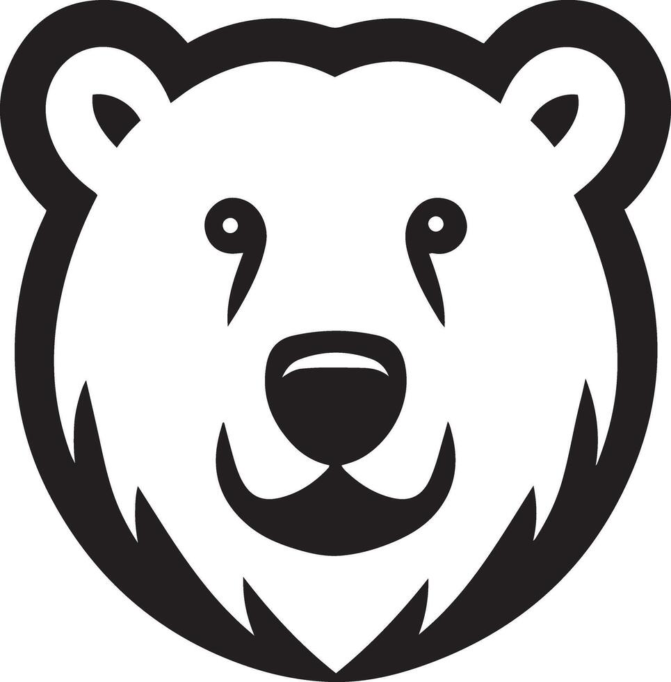 Polar bear head illustration. vector