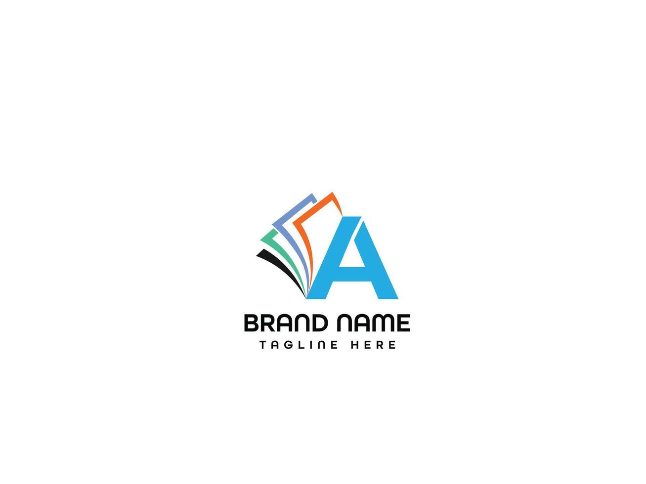a book letter logo design vector