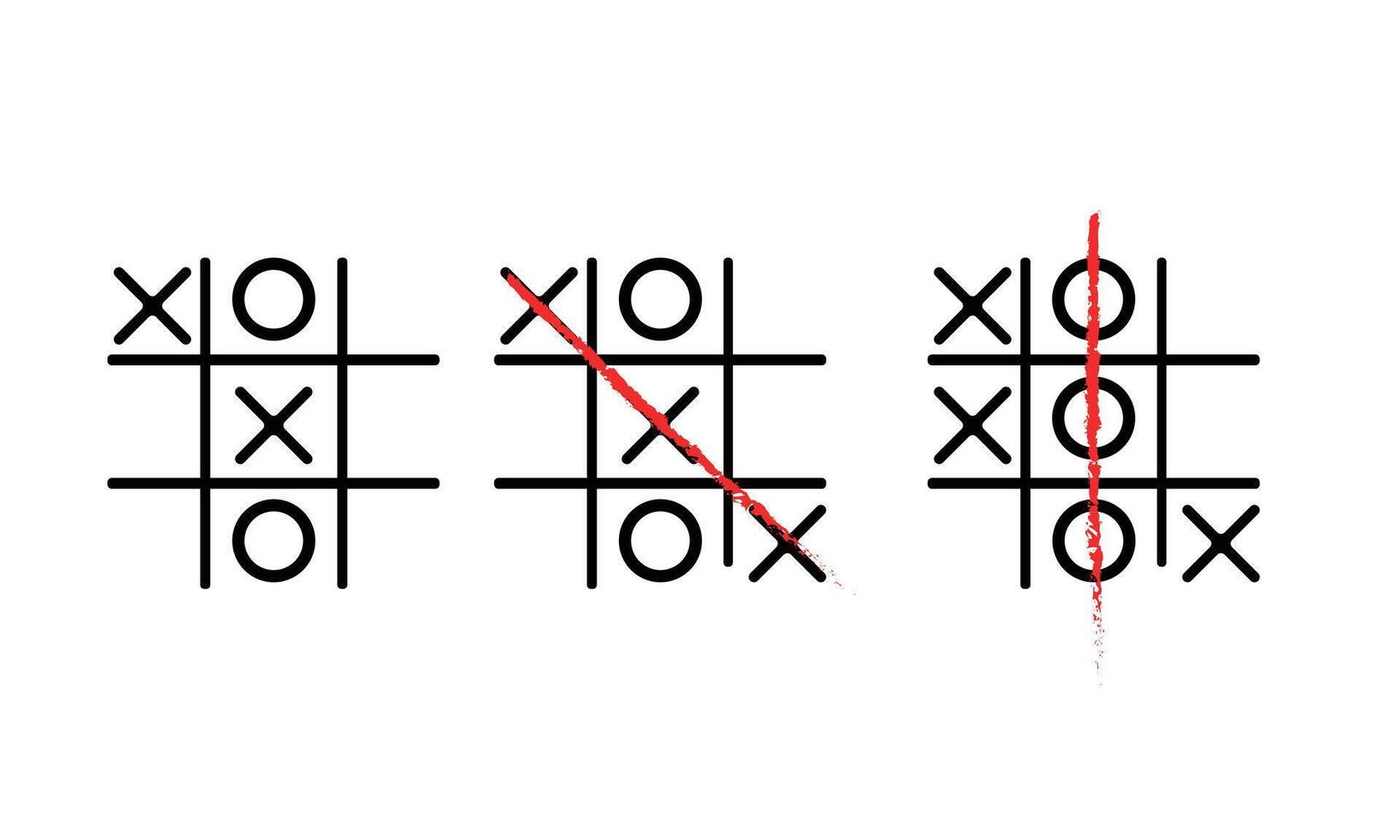 Tic tac toe illustration vector
