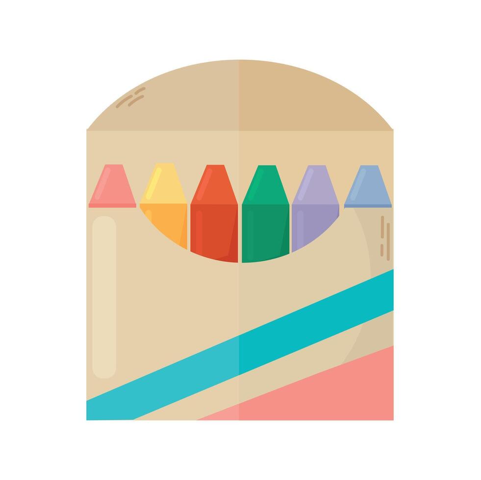 lápiz de color caja icono clipart avatar logotipo aislado ilustración vector