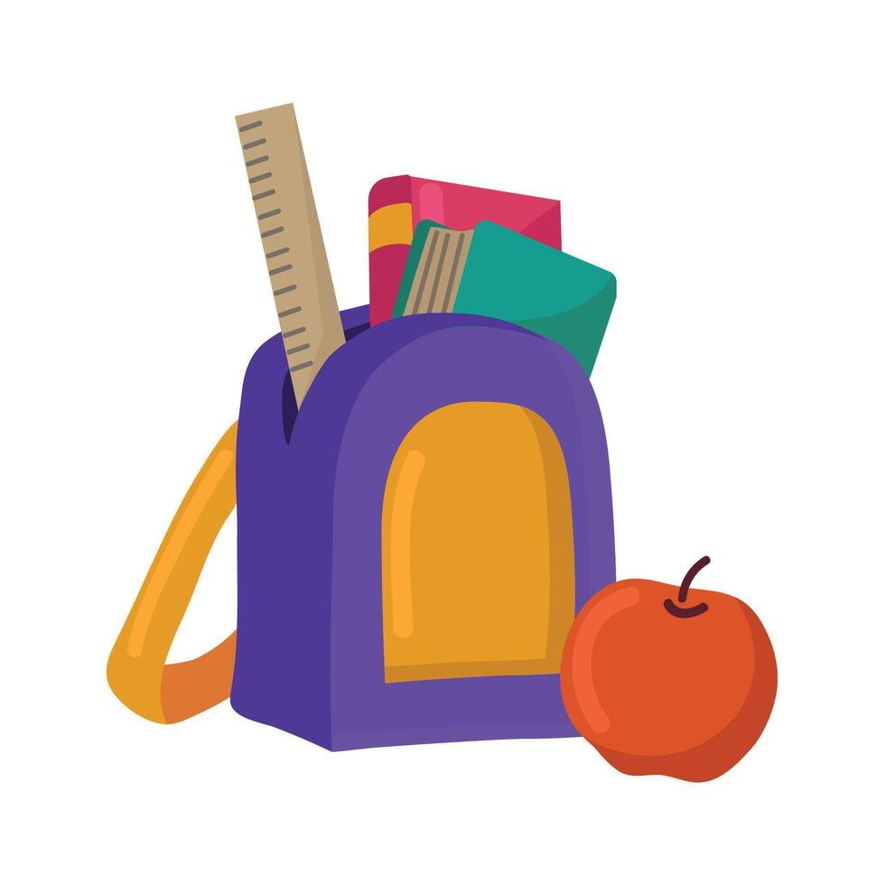 colegio mochila icono clipart avatar logotipo aislado ilustración vector