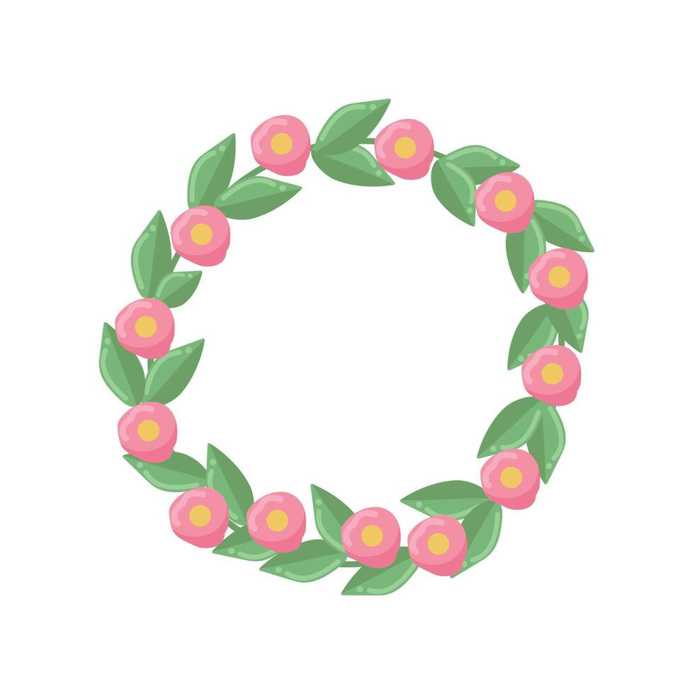 Flower wreath icon clipart avatar logotype isolated illustration vector