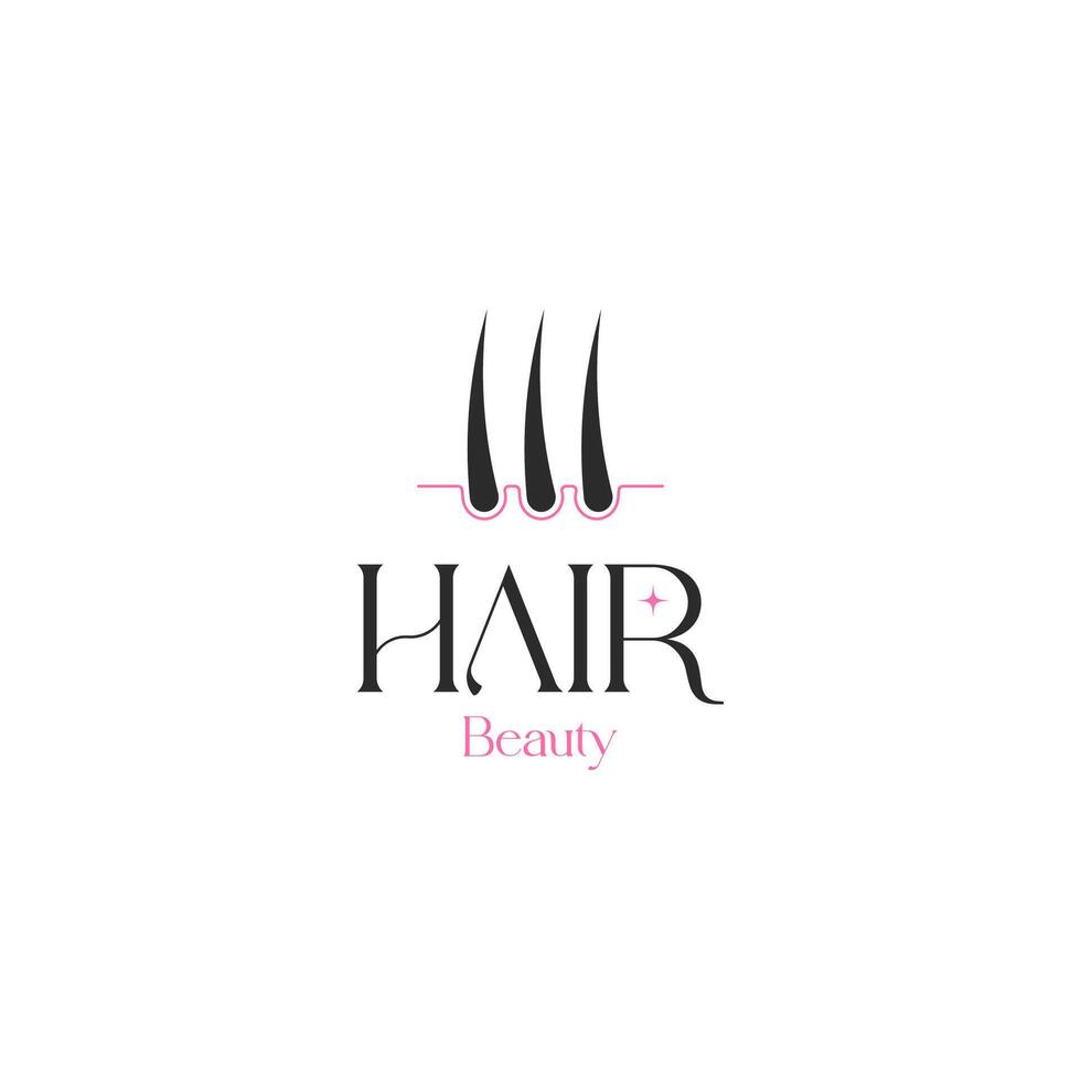 Hair care logo design template illustration idea vector