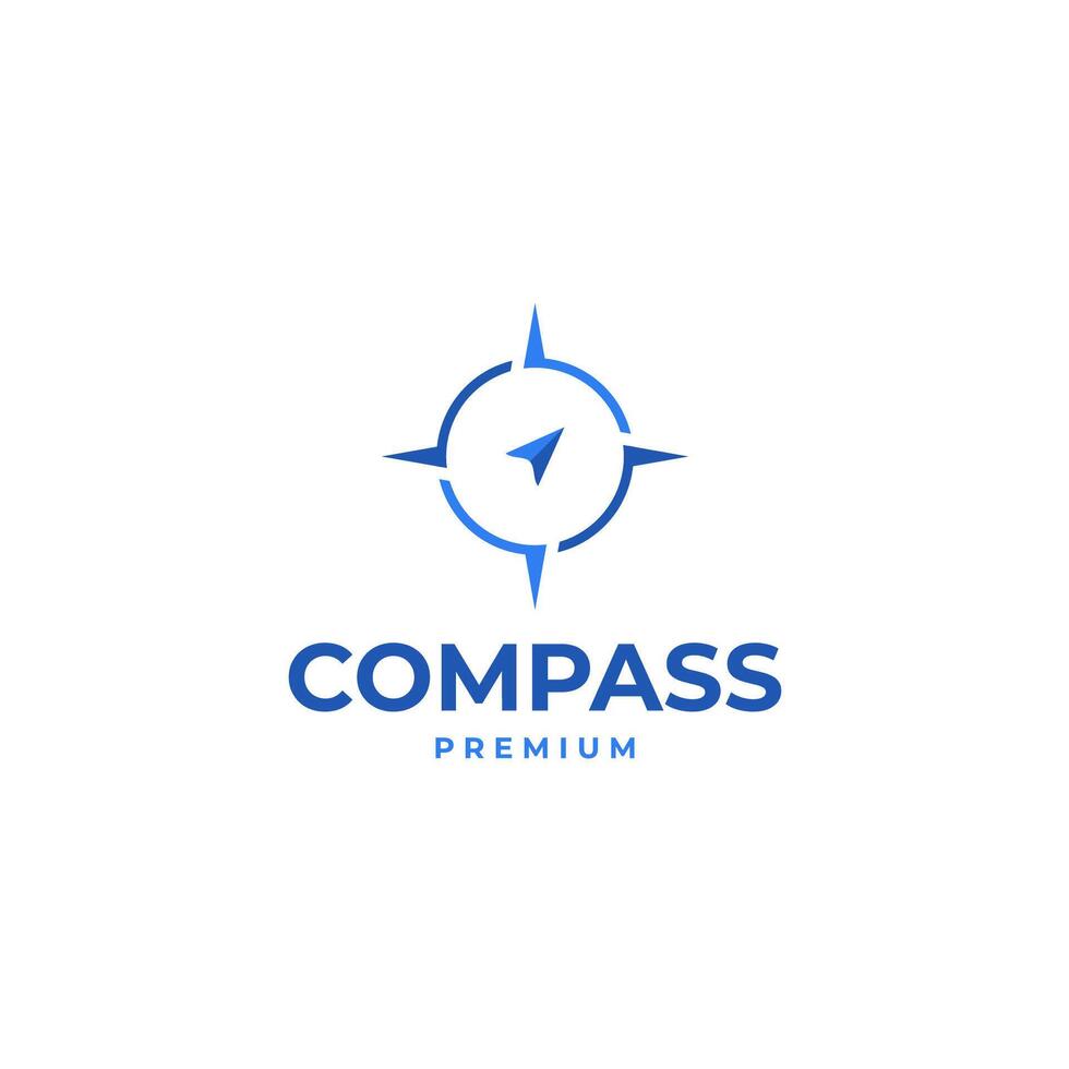 Compass logo design template illustration idea vector