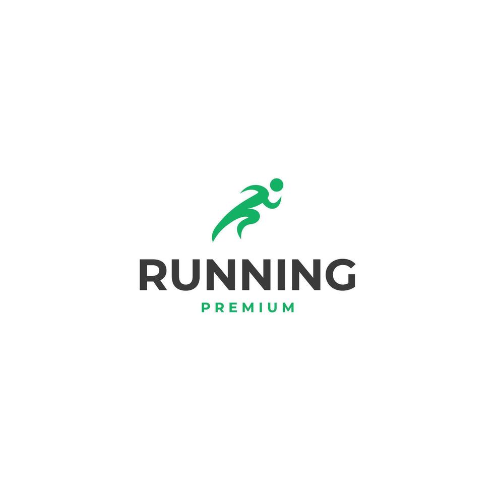 Running man logo design template illustration idea vector