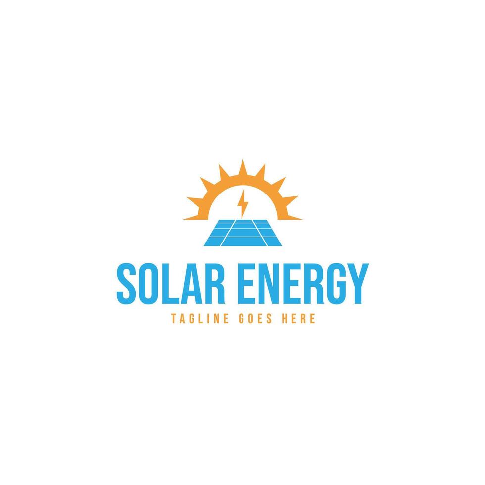 solar energía logo diseño modelo ilustración idea vector