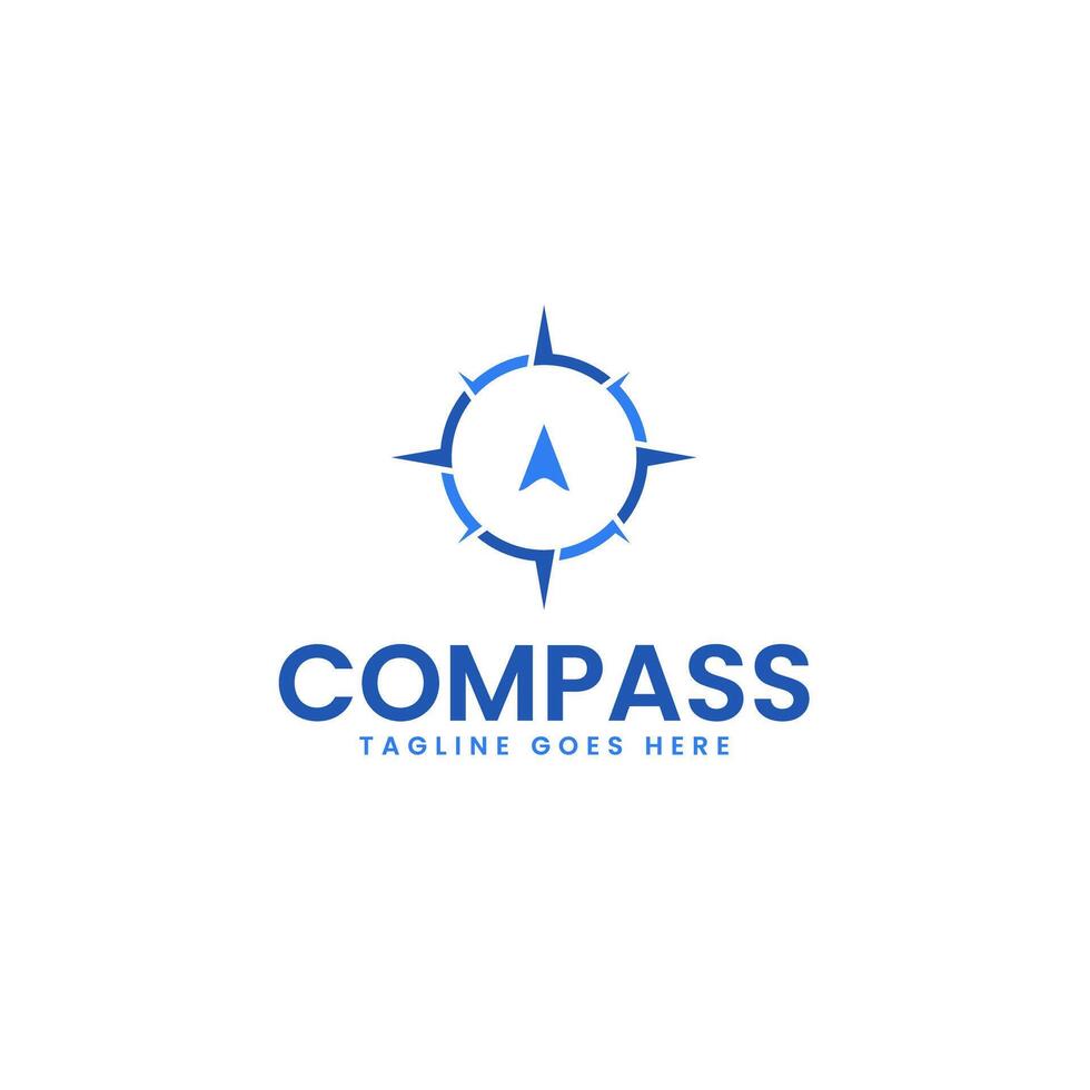 Compass logo design template illustration idea vector