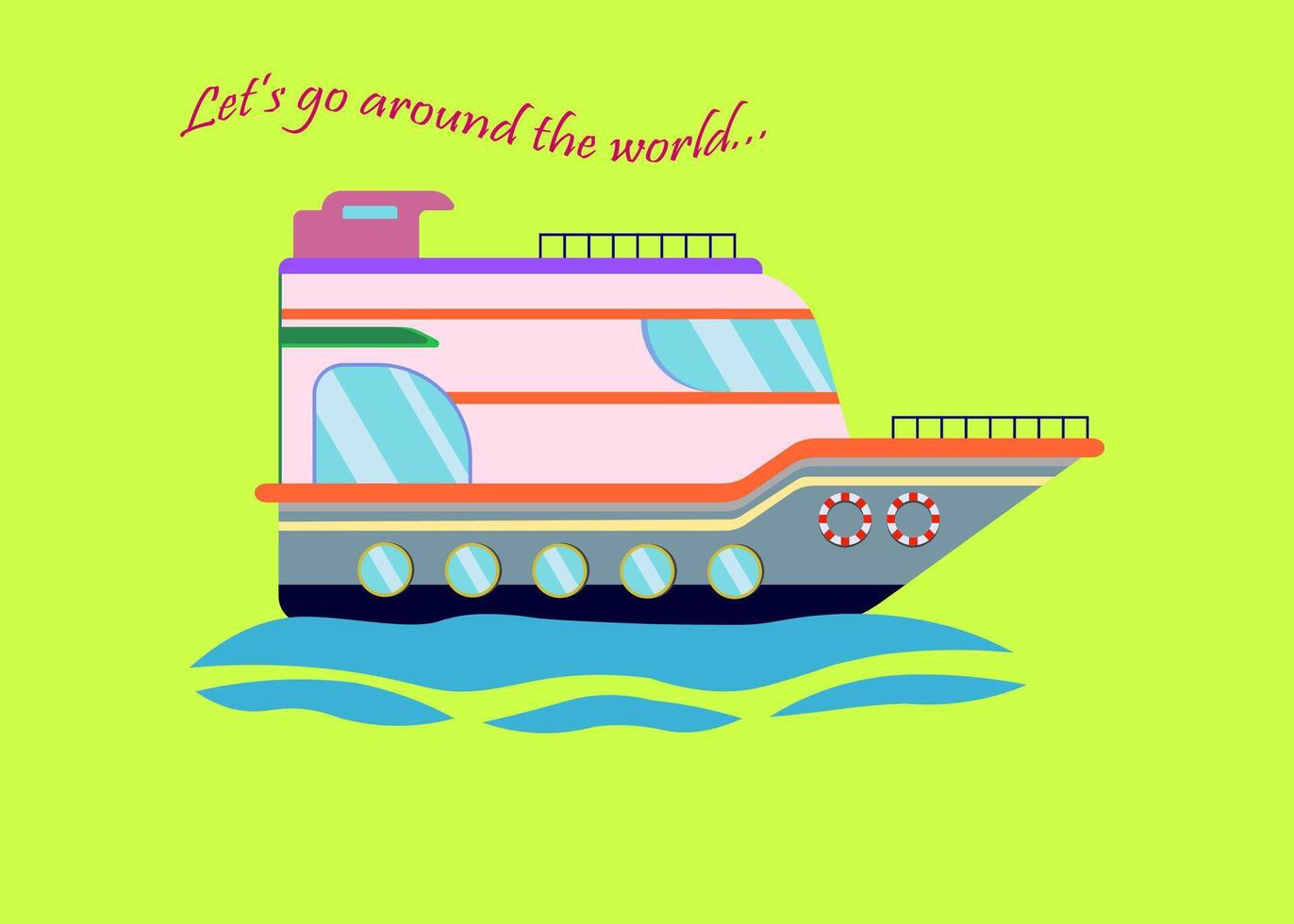 crucero Embarcacion ilustración. dibujos animados barco. vector