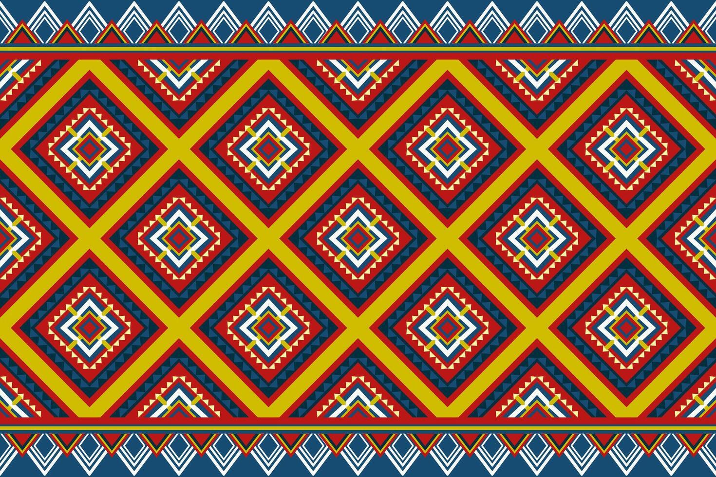geométrico étnico modelo. lata ser usado en tela diseño para ropa, textil, envase, fondo, fondo de pantalla, alfombra, bordado estilo vector