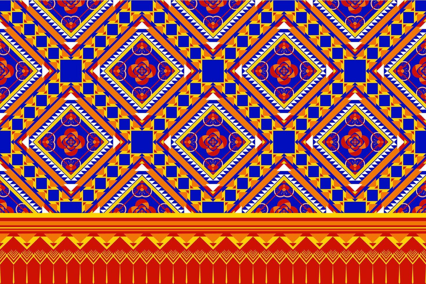 geometric ethnic pattern. Can be used in fabric design for clothing, textile, wrapping, background, wallpaper, carpet, embroidery style vector
