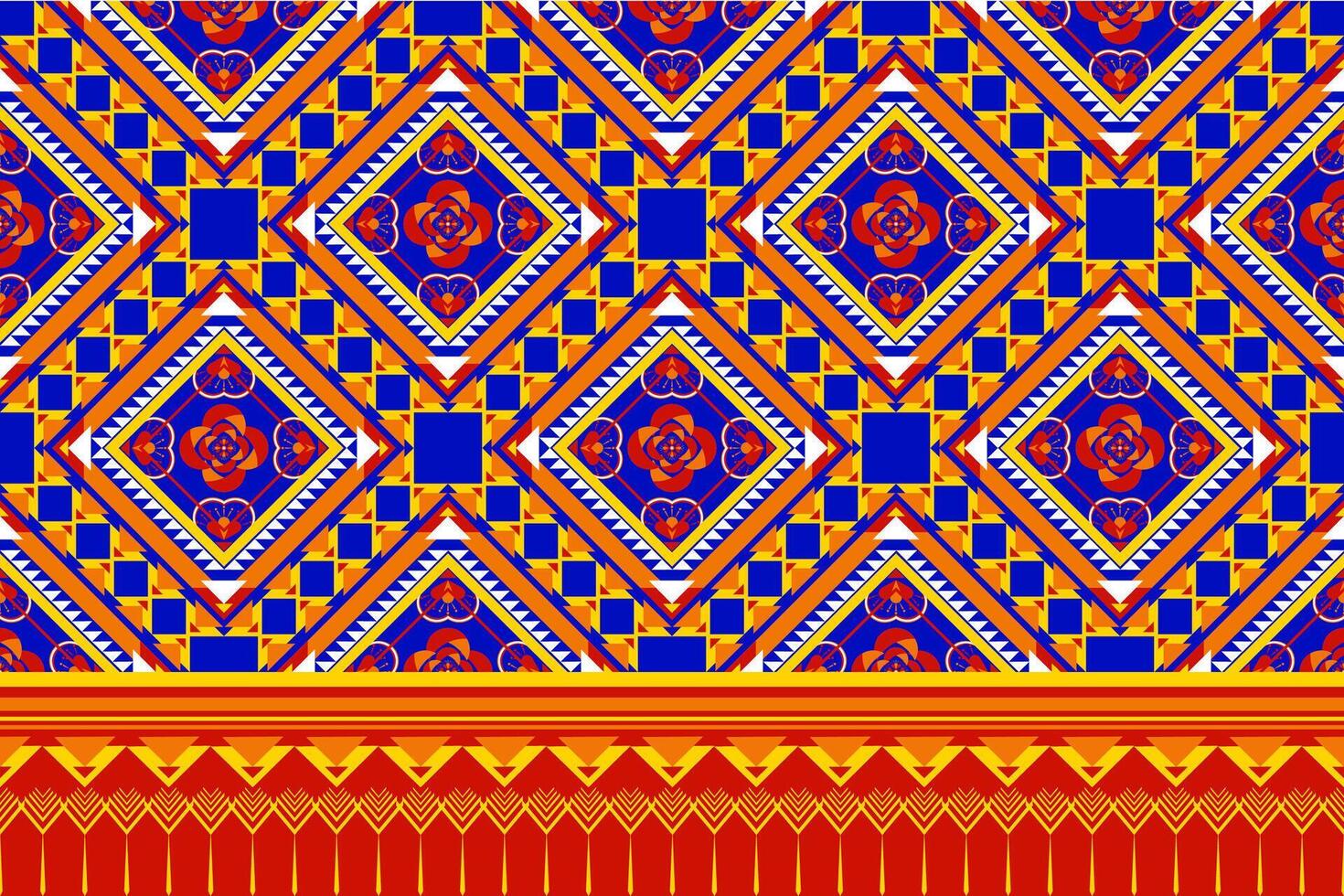 geometric ethnic pattern. Can be used in fabric design for clothing, textile, wrapping, background, wallpaper, carpet, embroidery style vector