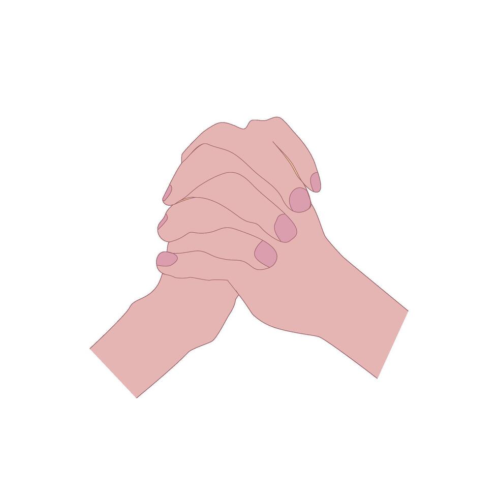 logo hands while praying vector