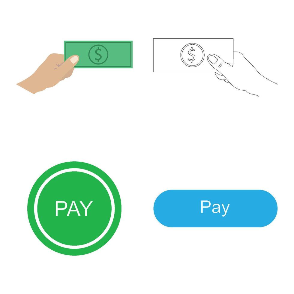 pay icon template vector