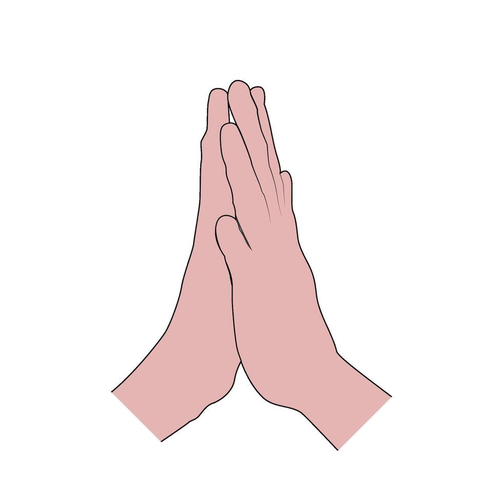 logo hands while praying vector