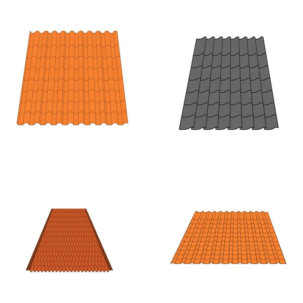 roof tile icon vector