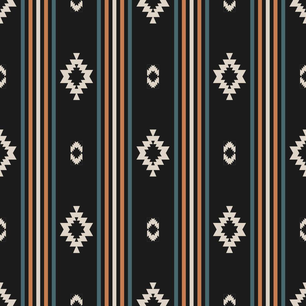 Western aztec geometric stripes pattern. Aztec geometric colorful stripes seamless pattern southwestern style. Ethnic geometric pattern use for fabric, textile, home decoration elements, etc. vector