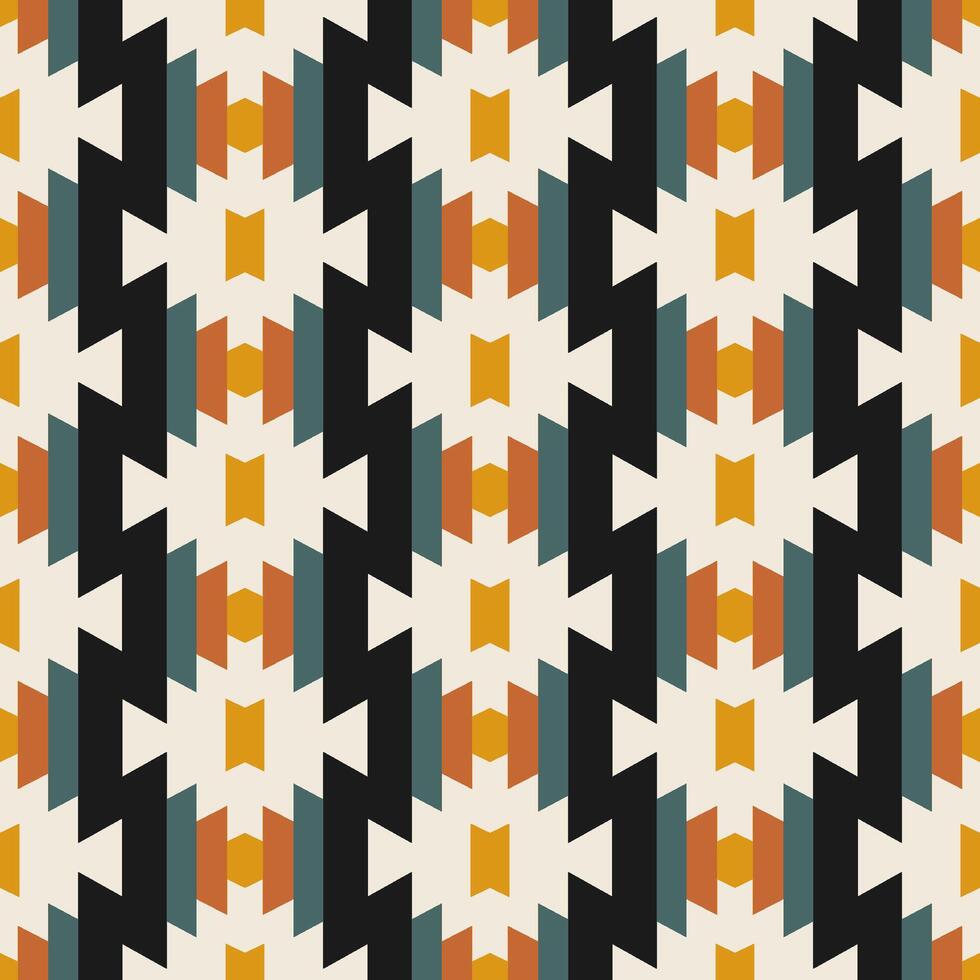 Colorful aztec geometric pattern. Colorful geometric stripes seamless pattern aztec southwestern style. Ethnic geometric pattern use for fabric, textile, home decoration elements, upholstery. vector