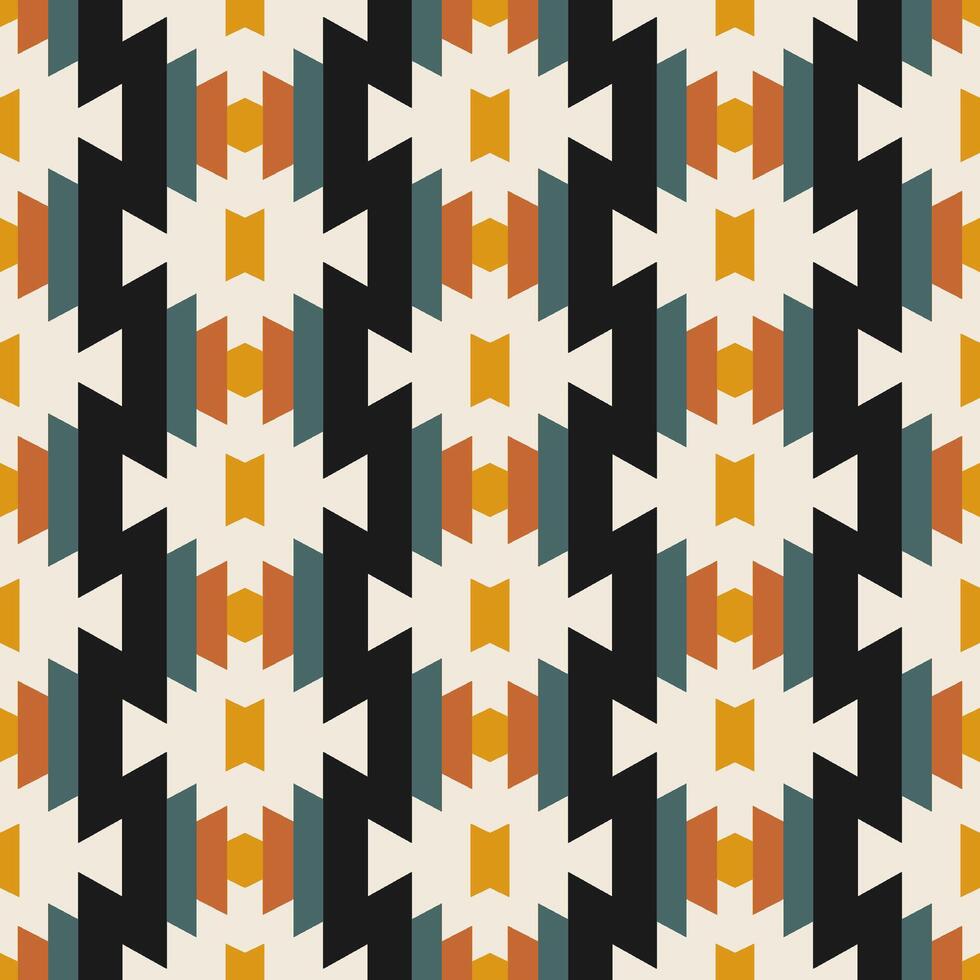 Colorful aztec geometric pattern. Colorful geometric stripes seamless pattern aztec southwestern style. Ethnic geometric pattern use for fabric, textile, home decoration elements, upholstery. vector