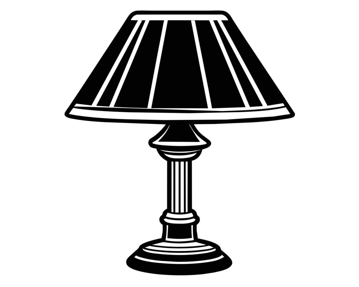 Table lamp light icon vector