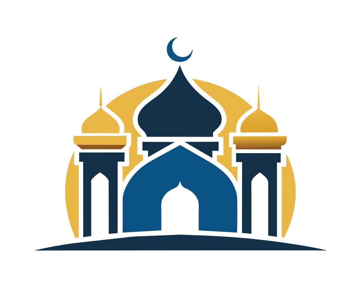 Modern mosque logo symbol vector