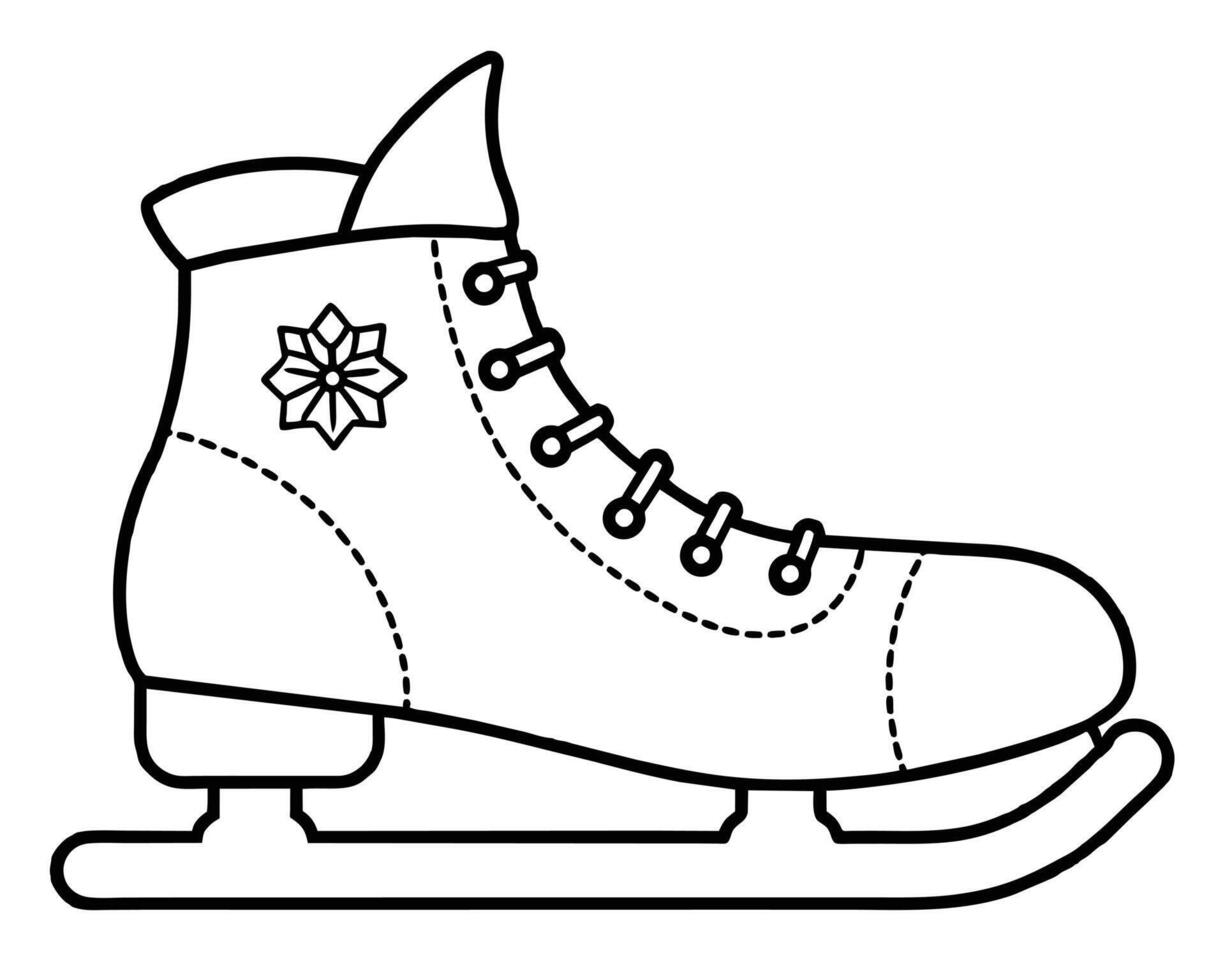 Ice skate design vector