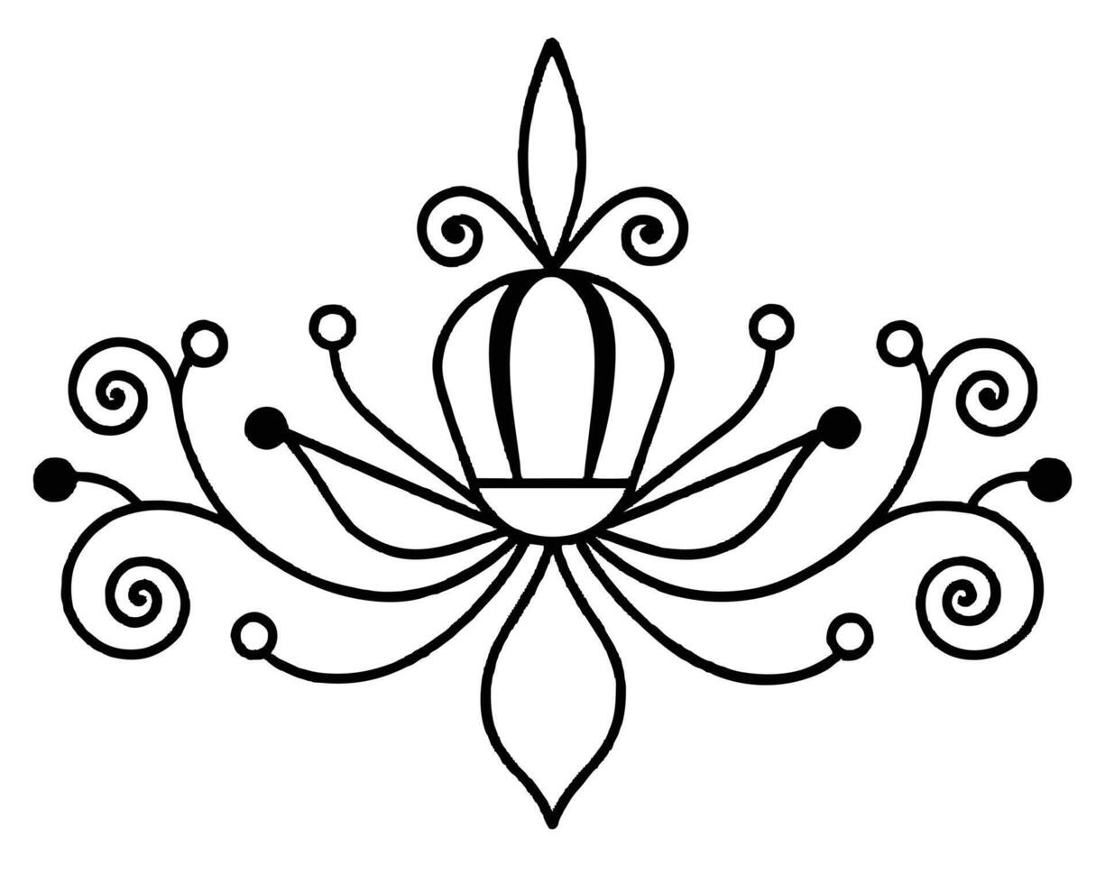 Flower vase outline vector