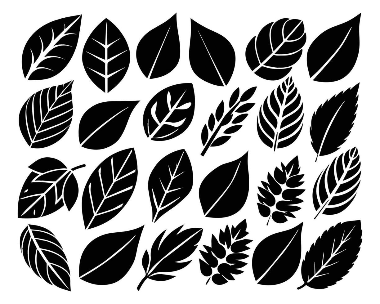 Leaf icon black illustration design vector