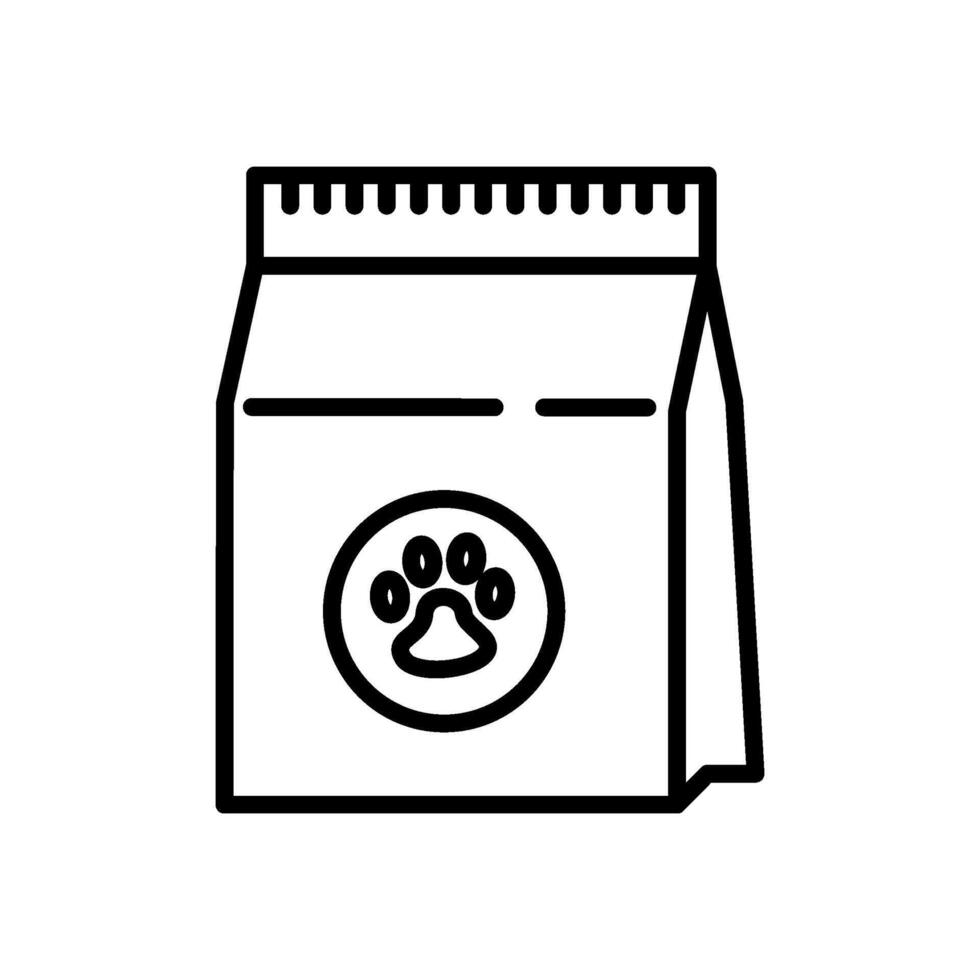 pet food line icon, isolated background vector