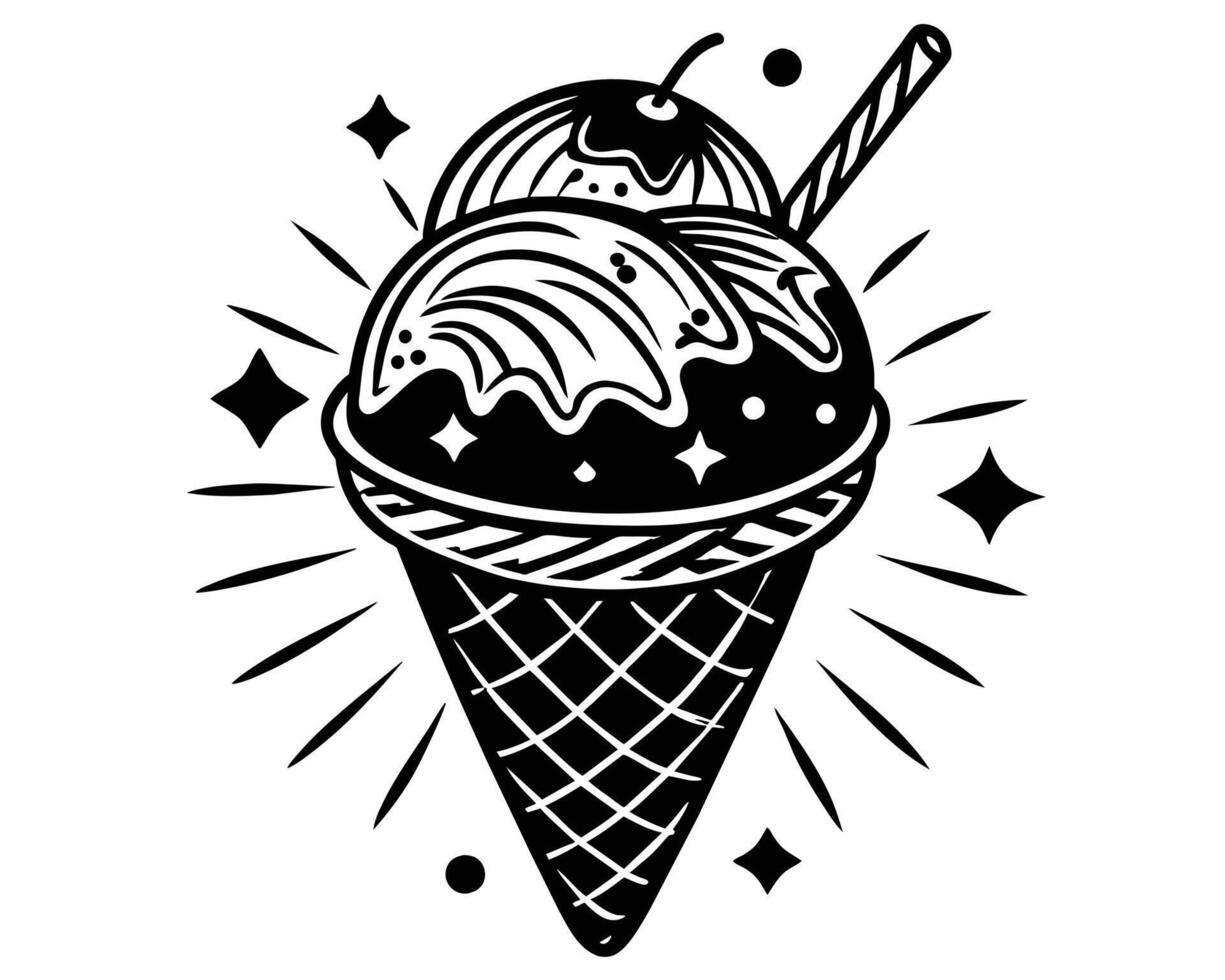 Ice cream cone vector