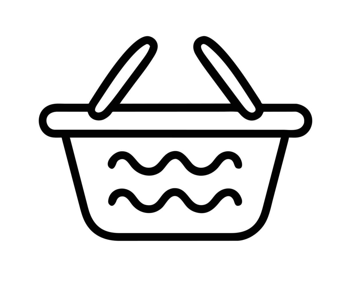 Basket illustration drawing design vector