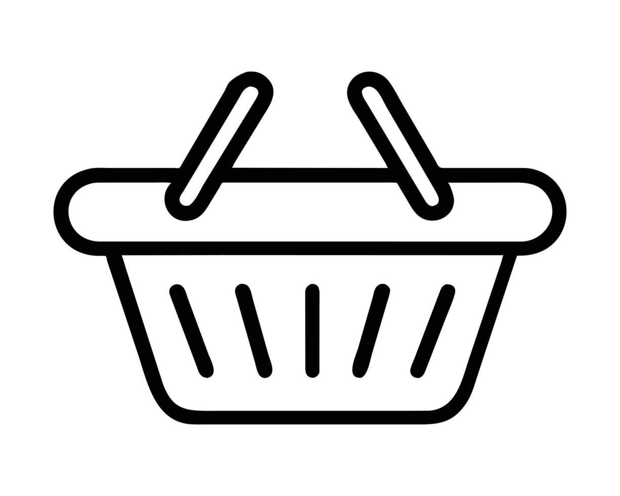 Basket illustration drawing design vector