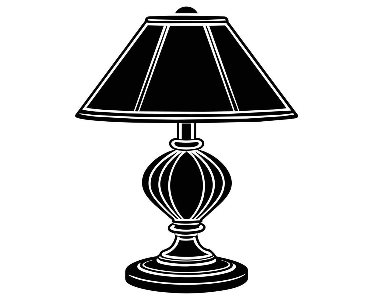 Table lamp light icon vector