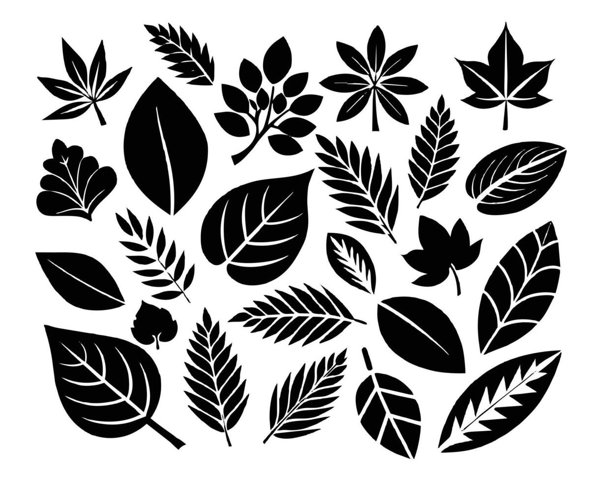 Leaf icon black illustration design vector