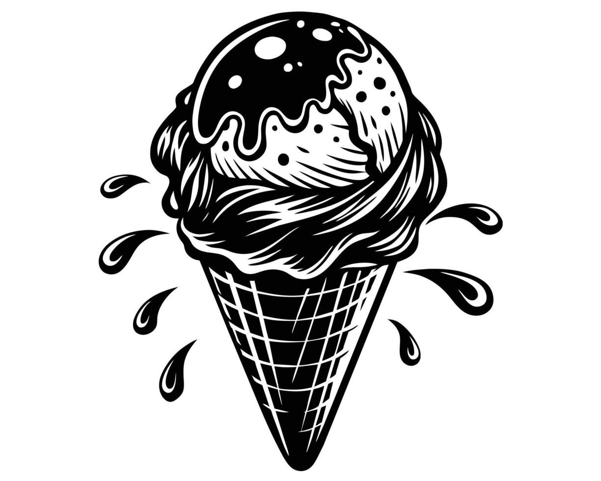 Ice cream cone vector