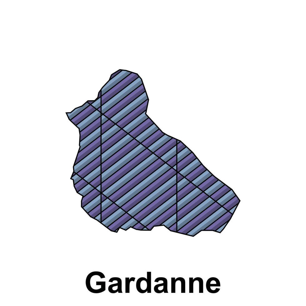 gardanne ciudad mapa de Francia país, resumen geométrico mapa con color creativo diseño modelo vector