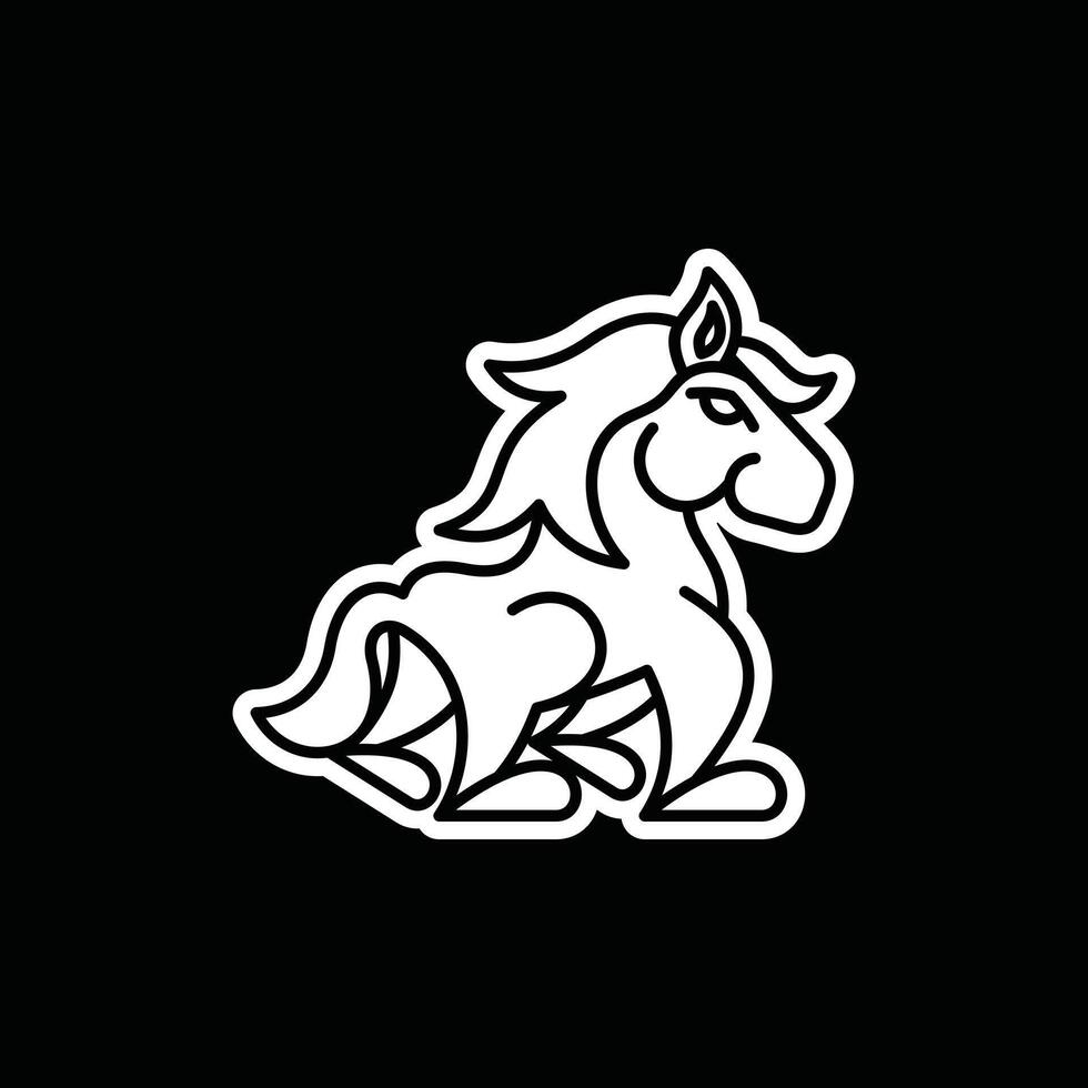 caballo silueta sencillez moderno negocio icono diseño modelo vector