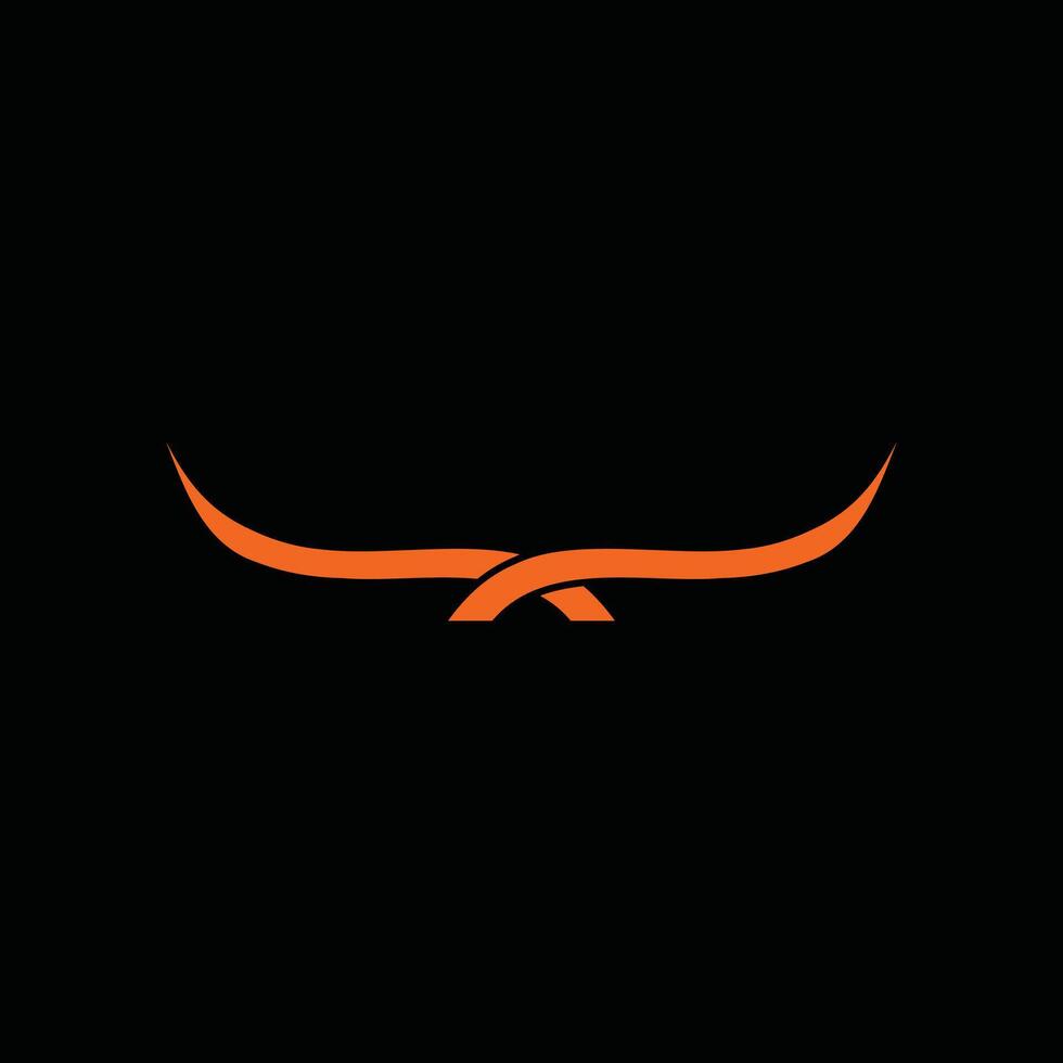 Longhorn minimalist modern icon creative design template vector