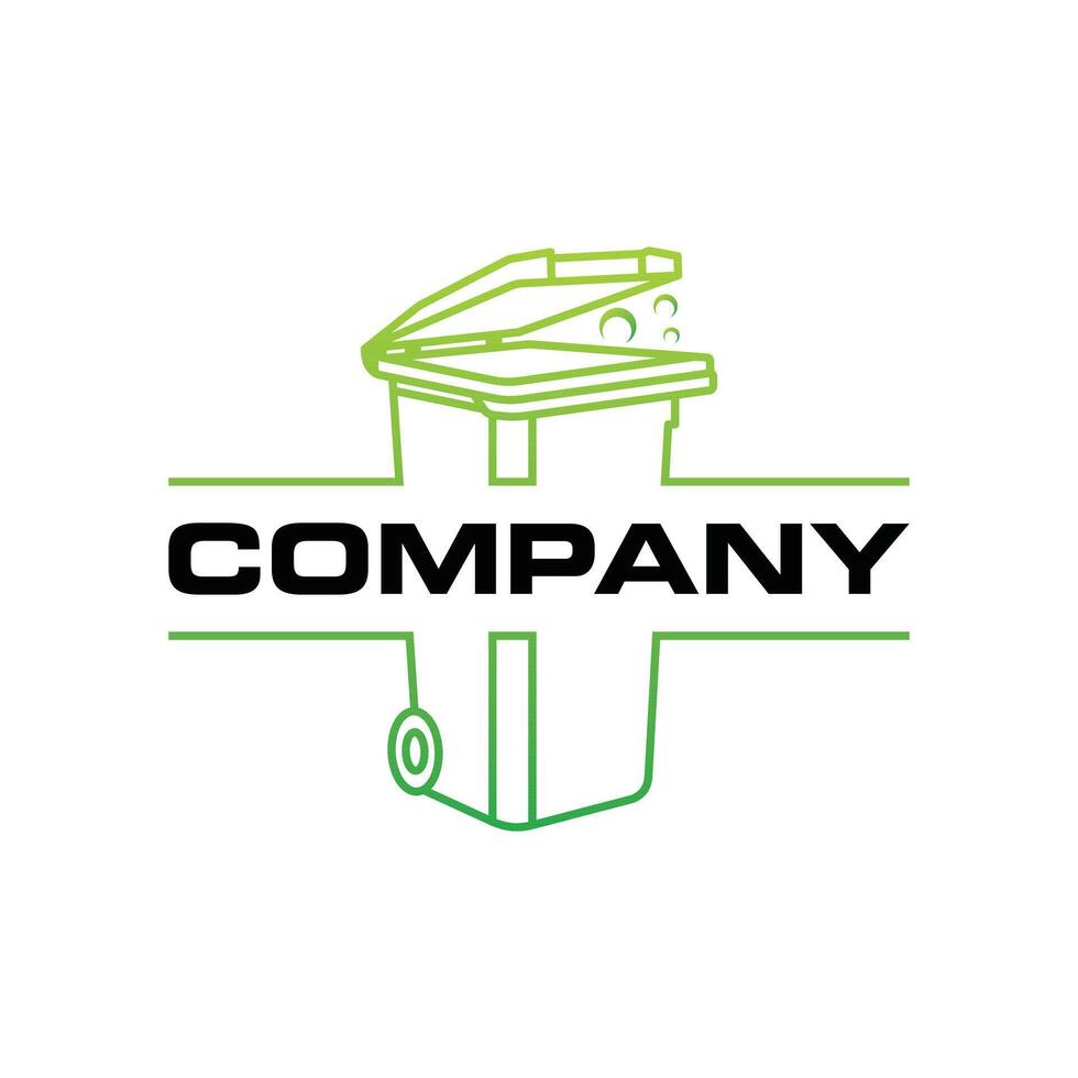 Bin Cleaning Line simplicity modern business creative logo design vector