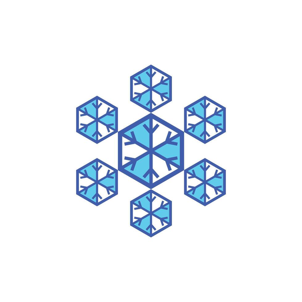 Ice Block Cube geometric modern business creative design template vector