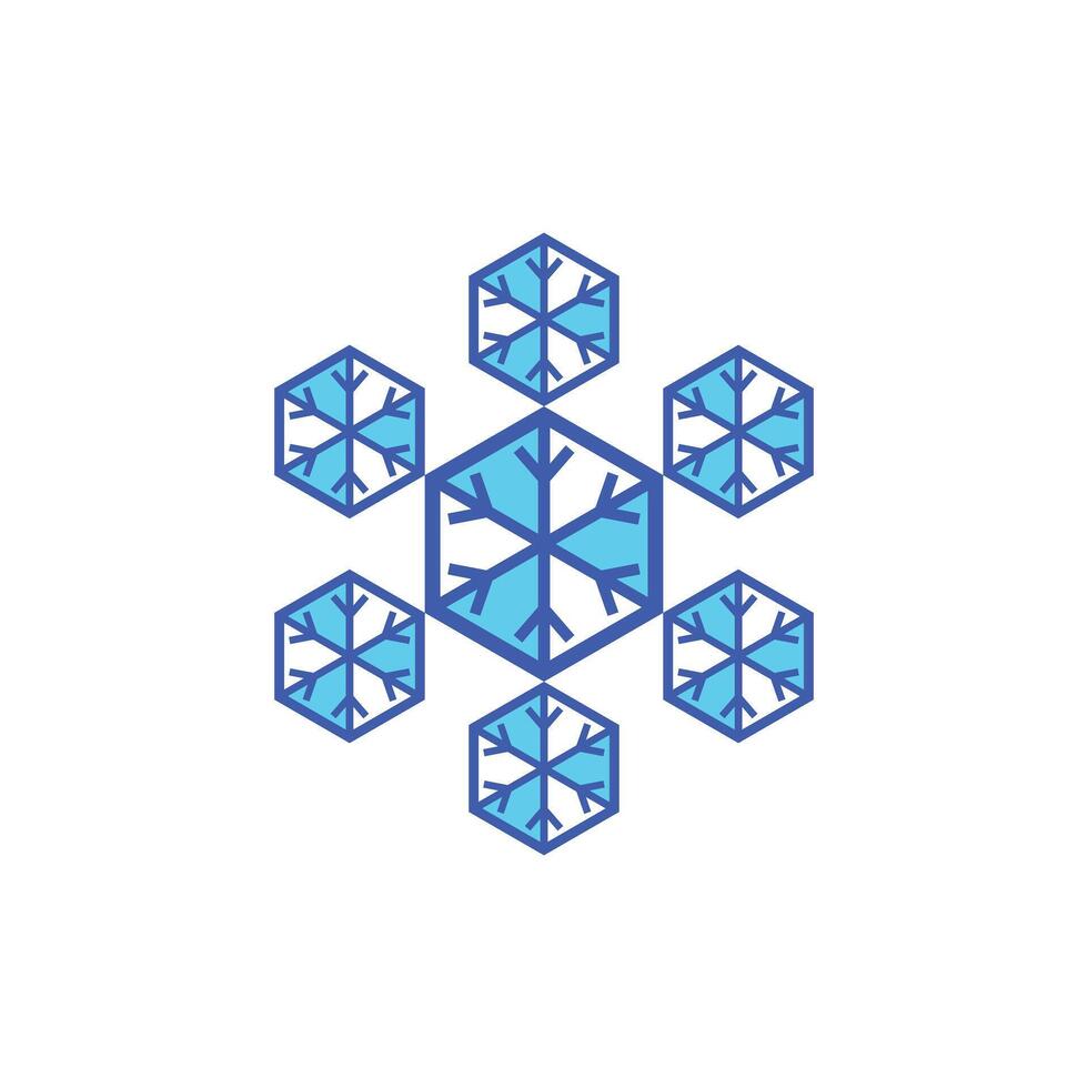 Ice Block Cube geometric modern business creative design template vector