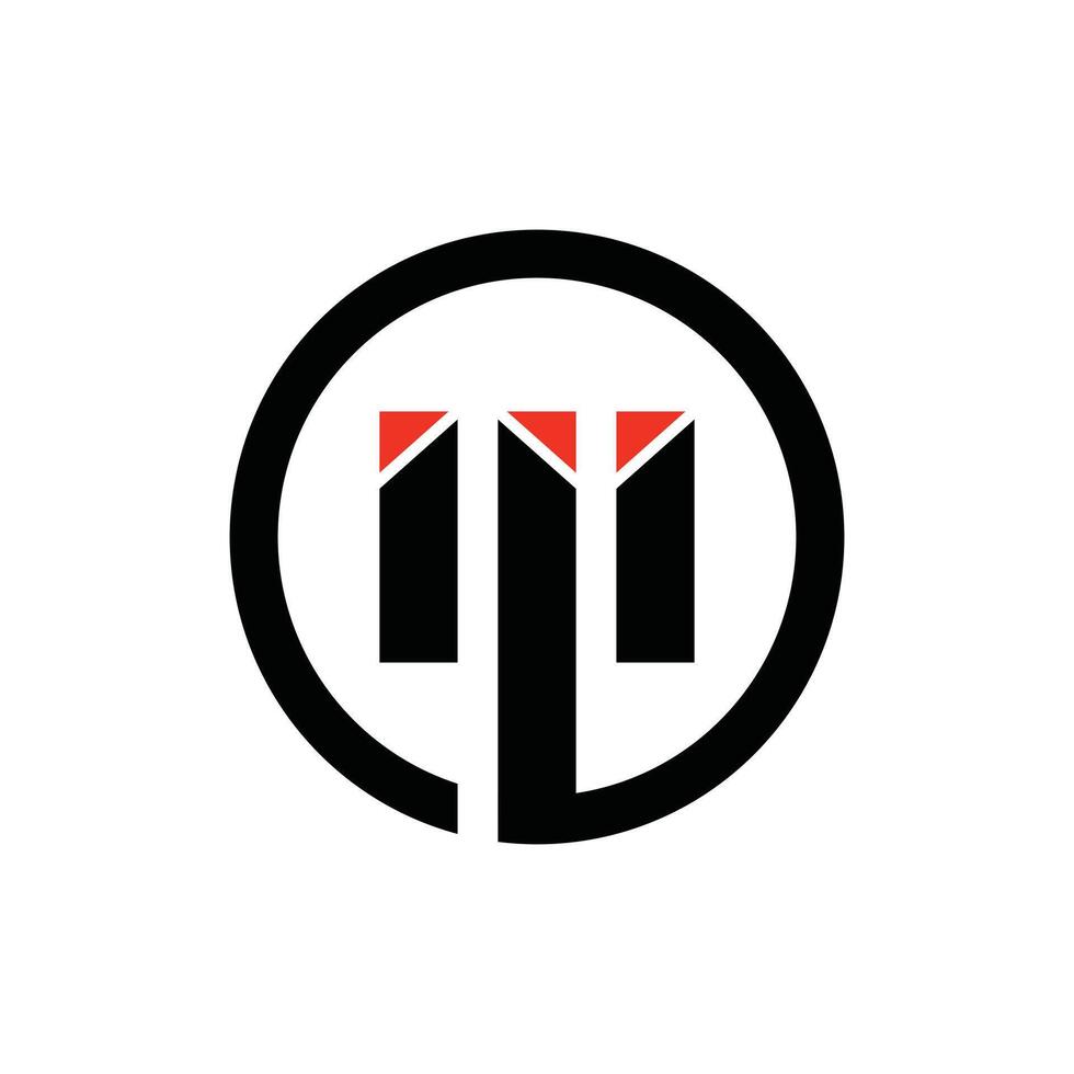 Triple I monogram in Circle icon creative design template vector